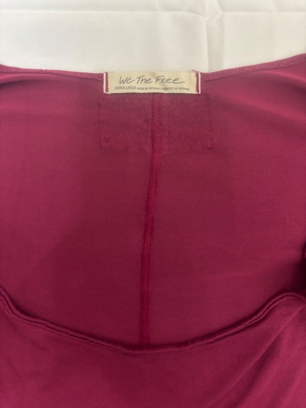 We The Free Free People Women Shirt XL Rustic Style Burgundy Color